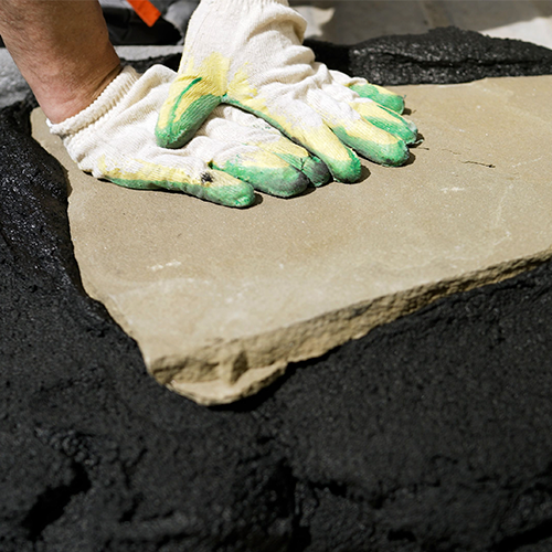 Укладка природного камня и расшивка швов. Ландшафтные решения